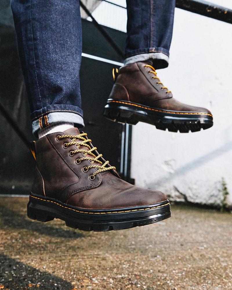 Dr Martens Bonny Leren Vrijetijdslaarzen Dames Bruin | NL 689MQZ